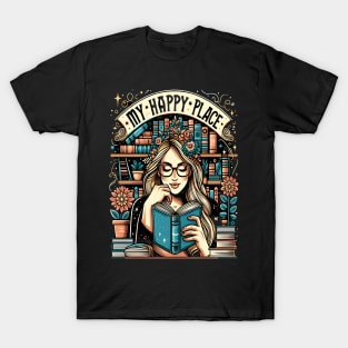 My Happy Place book lover T-Shirt